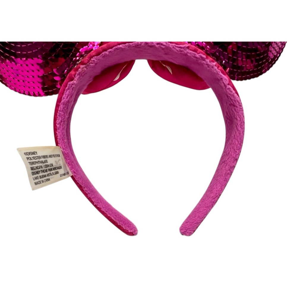 Original Disney Parks Pink W Pink Polka Dot Bow Minnie Ears - Picture 10 of 10
